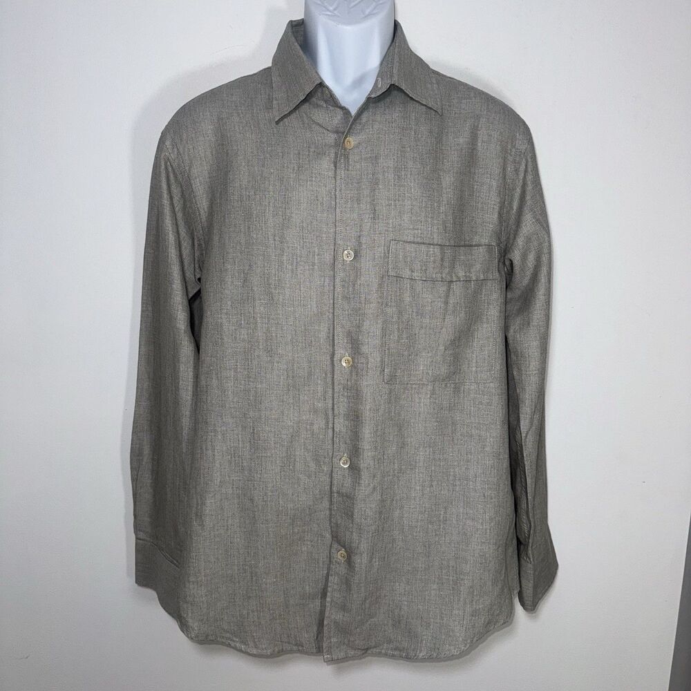 NN07 No Nationality Men Small Teitur Cashmere Cotton Wool Grey Button Shirt